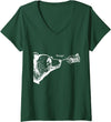 Boop Bear FUNNY Womens Boop the Bear V-Neck T-Shirt - Dark Green