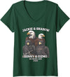 Jackie and Shadow Bald Eagle Family Tee Womens Jackie And Shadow Sunny And Gizmo Big Bear Lake 2025 V-Neck T-Shirt - Dark Green