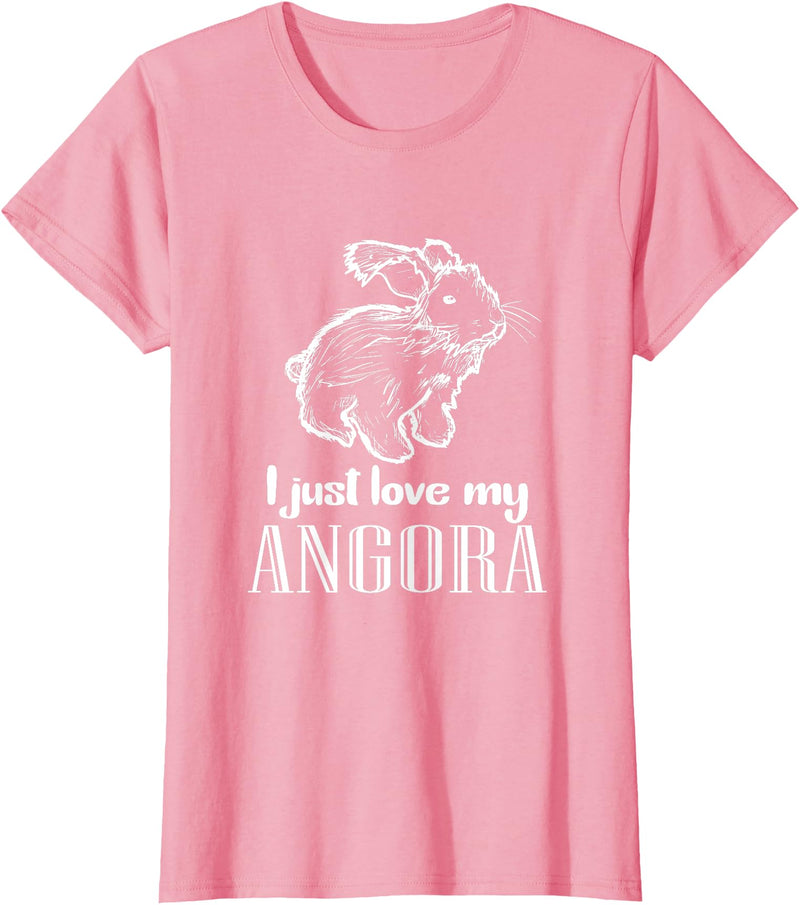 I Just Love My Angora Rabbit Bunny Rabbit T-Shirt in Pink