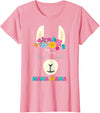 Llama Shirts & Alpaca Gifts Mama Llama Mom Christmas Birthday Mothers Day T-Shirt - Pink
