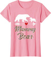 Bear Family Matching Leopard Happy Mother's Day Womens Mammy Bear Leopard Fun Mother's Day Bear Cub Matching Family T-Shirt - Pink