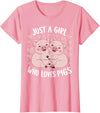 Pigs Lover for awesome Girls Just a Girl Who Loves Pigs Cute Pig T-Shirt - Pink