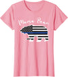 TourisTeez for Mama Bear Women Police Flag Womens MAMA BEAR | Police Flag Womens Police Mom Gift T-Shirt - Pink