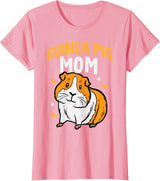 Guinea Pig Shirts For Men Women Kids Gift Guinea Pig Mom Cute Cavy Mama Mommy Mothers Day Animal Women T-Shirt - Pink