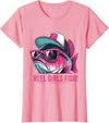 Reel Girl Fish Fishing Fisherwomen Gifts Shirt Reel Girl Fish Fishing Fisher Bass Fish T-Shirt - Pink