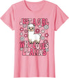 KATYLIN Just A Girl Who Loves Llamas Llama Lover Girls Kids T-Shirt - Pink