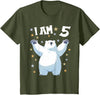 5 years old 5th birthday Polar Bear 5 Years old 5 birthday Polar Bears Boy girl Polar Bear T-Shirt - Olive Green