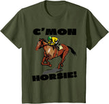 Horse Racing Shirts 101 Horse Racing Races Track T-shirt Boys Girls Youth Child T-Shirt - Olive Green