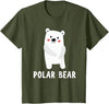 Cute Animal Shirts For Kids Co Polar Bear Shirt Boys Girls Cute Polar Bear Gift T-Shirt - Olive Green