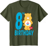 Care Bears Birthday Bear Celebrates A 8th Birthday T-Shirt - Olive Green