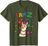 2 years old 2th birthday Llamas Llama Alpaca Shop 2 Years Old 2 Birthday Llamas Alpaca Boy Girl Llama T-Shirt - Olive Green