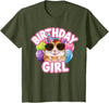 Girl Birthday Hamster Kids T-Shirt - Olive Green