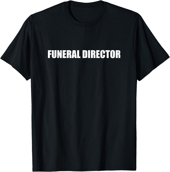 Halloween Spooky T's Easy Costume Funeral Director T-Shirt - Black
