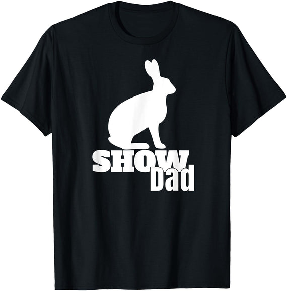 Show Dad Rabbit County Fair Livestock T-Shirt in Black