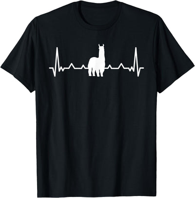 LLama Gifts & Accessories Llama Heartbeat Alpaca Llama Lover T-Shirt