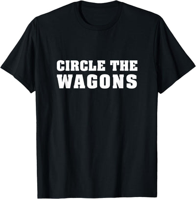 Cow Football Circle the Wagons Buffalo Football T-Shirt