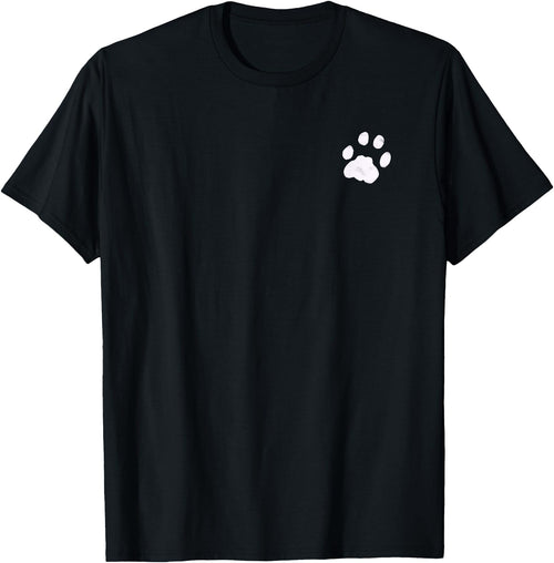 P&L Originals Cat paw print. Pocket style emblem. T-Shirt - Black
