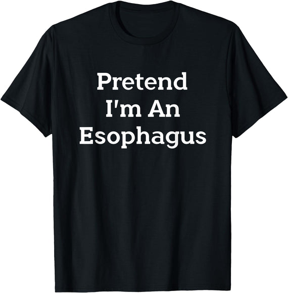 Biology Costume Party Pretend I'm An Esophagus Costume Funny Halloween Science T-Shirt - Black