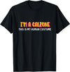Seasonalitees I'm a calzone this is my human costume halloween T-Shirt - Black
