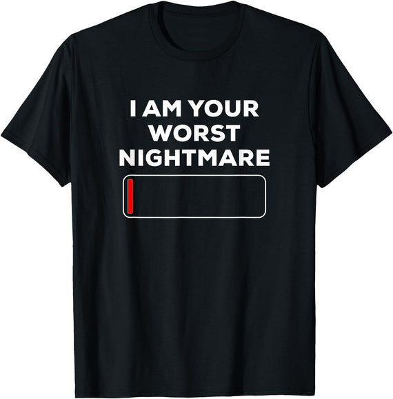 Funny Halloween Shirt Co I am your Worst nightmare Funny Dead Halloween Shirt Costume - Black