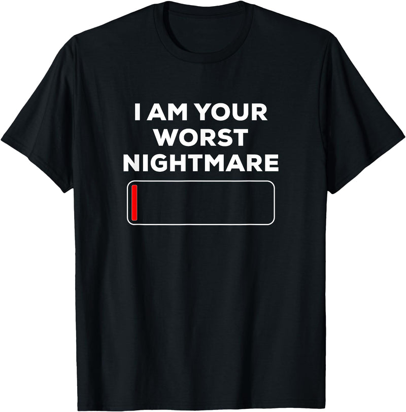 Funny Halloween Shirt Co I am your Worst nightmare Funny Dead Halloween Shirt Costume - Black
