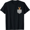 Funny Eastern Cottontail Rabbit in Your Pocket Animal T-Shirt in Black