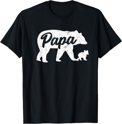 Vintage Papa Father Bear with 1 Cub father's Day T-Shirt