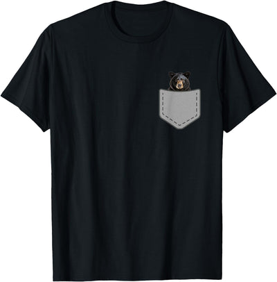 Funny Black Bear In Your Pocket Animal T-Shirt