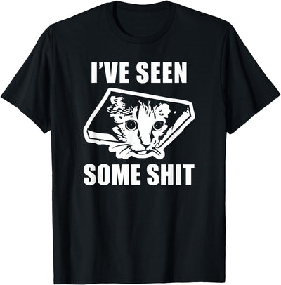 Funny Cat Dad Memes I’ve Seen Some Shit Ceiling Cat Quote T-Shirt