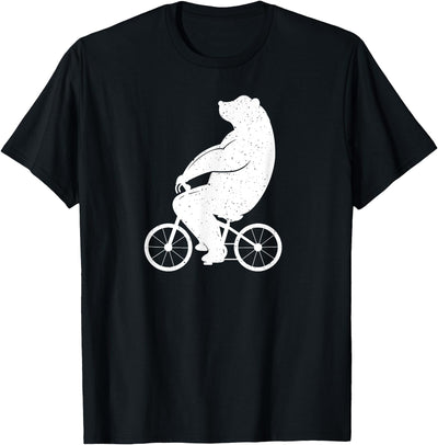 Bear on bicycle cyclist bicycle cycle outfit T-Shirt
