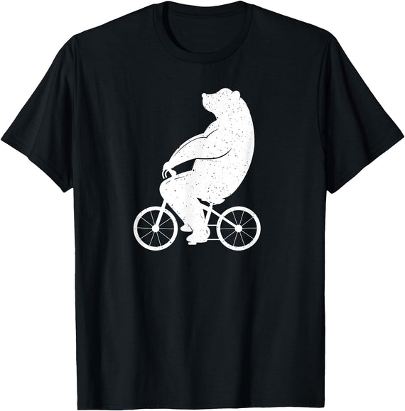 Die besten Radfahrer Outfits und Geschenke Bear on bicycle cyclist bicycle cycle outfit T-Shirt - Black