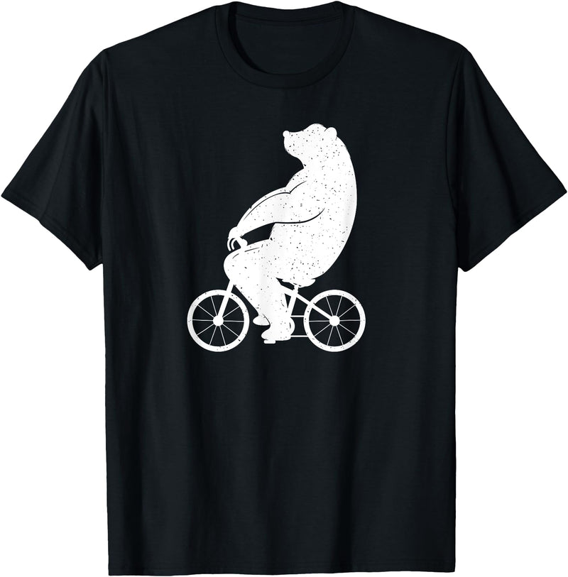 Die besten Radfahrer Outfits und Geschenke Bear on bicycle cyclist bicycle cycle outfit T-Shirt - Black