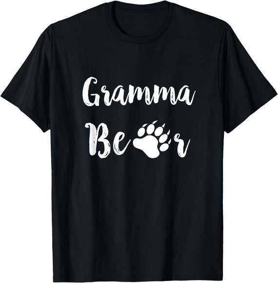 Bear Family Shirt Co Gramma Bear Claw Shirt Proud Grandma Gift - Black