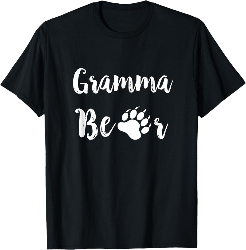 Bear Family Shirt Co Gramma Bear Claw Shirt Proud Grandma Gift - Black