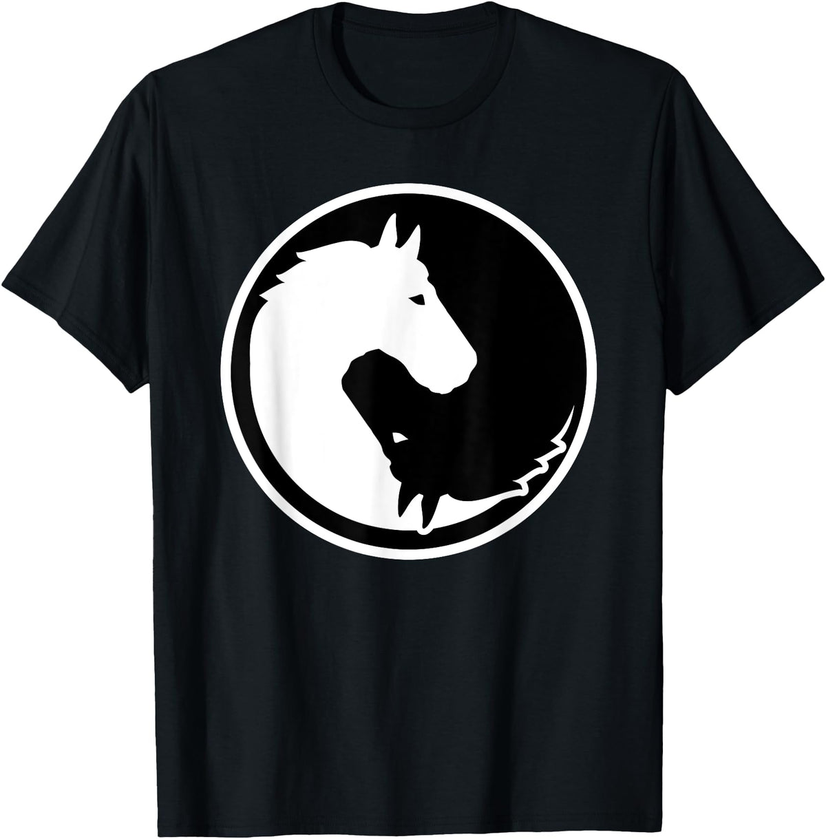 Horse gifts Horse yin and yang T-Shirt - Black