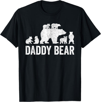Daddy Bear Fathers Day , Funny Six Cub Kids Dad T-Shirt