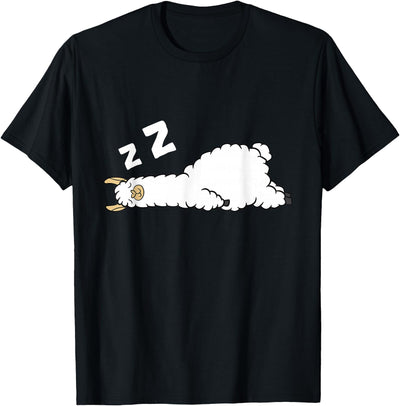 Sleeping Animals Tees And Gifts Llama Sleeping Tired Llama Pajama Love Llamas T-Shirt
