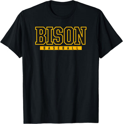 Cow High School Gear Buffalo Bison Baseball T-Shirt