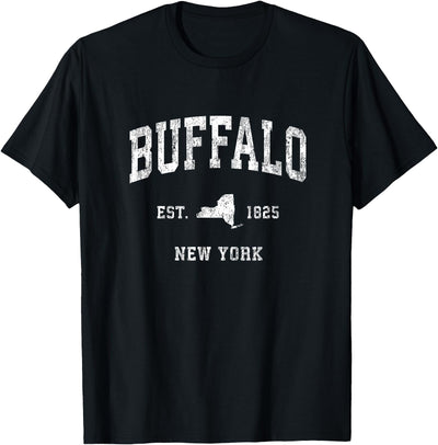 Cow Buffalo New York Ny Vintage Athletic Sports T-Shirt