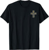 Camo Cross Fishing Faith Christian 2 Sided Hunting Fishing Cross Camo Faith Christian Fisherman Hunter T-Shirt - Black