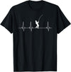 Fishing gifts Fishing heartbeat T-Shirt - Black