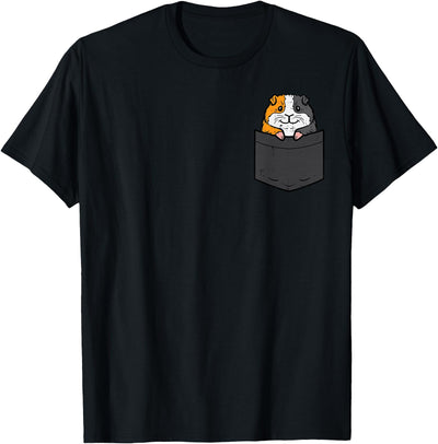 Guinea Pig Pocket Funny Cavy Rodent Animal Men Women Kids T-Shirt