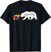 Matching Family Autism Awareness Shirts Daddy Bear Autism Awareness month Dad Grandpa Men Gift T-Shirt - Black