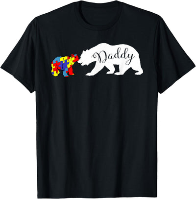 Daddy Bear Autism Awareness month Dad Grandpa Men Gift T-Shirt