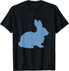 Cute Blue Rabbit Lover Bunny Graphic T-Shirt in Black