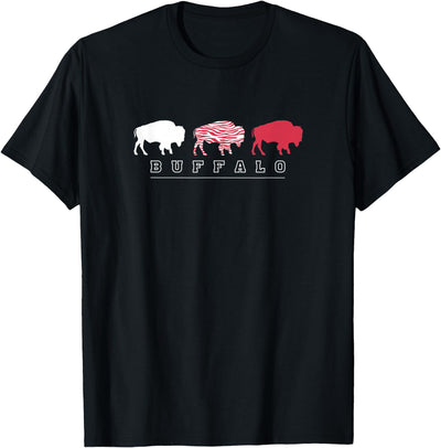 Cow Standing Buffalo Standing Red T-Shirt