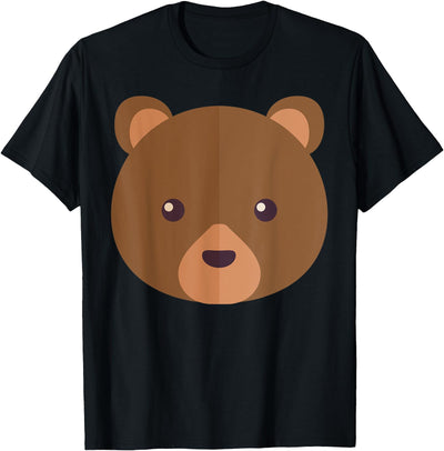 Bear Face Costume Funny And Cute Animal T-Shirt