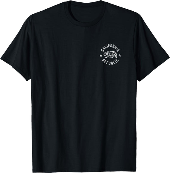 CALIFORNIA REPUBLIC STATE FLAG TEES CALIFORNIA REPUBLIC STATE FLAG GRIZZLY BEAR T-Shirt - Black