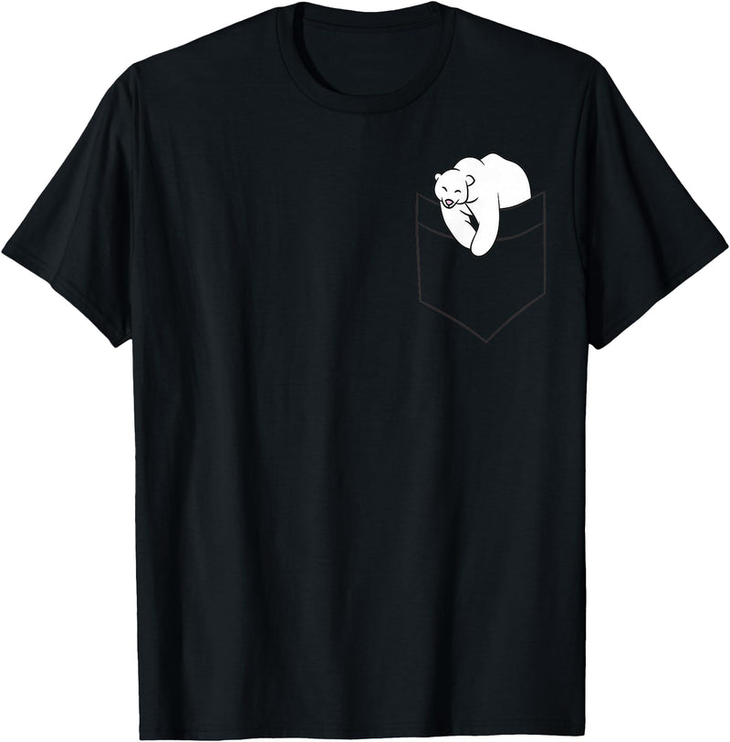 Niedliche Eisbär-Geschenke Polar Bear in Bag Funny Polar Bear in Bag T-Shirt - Black