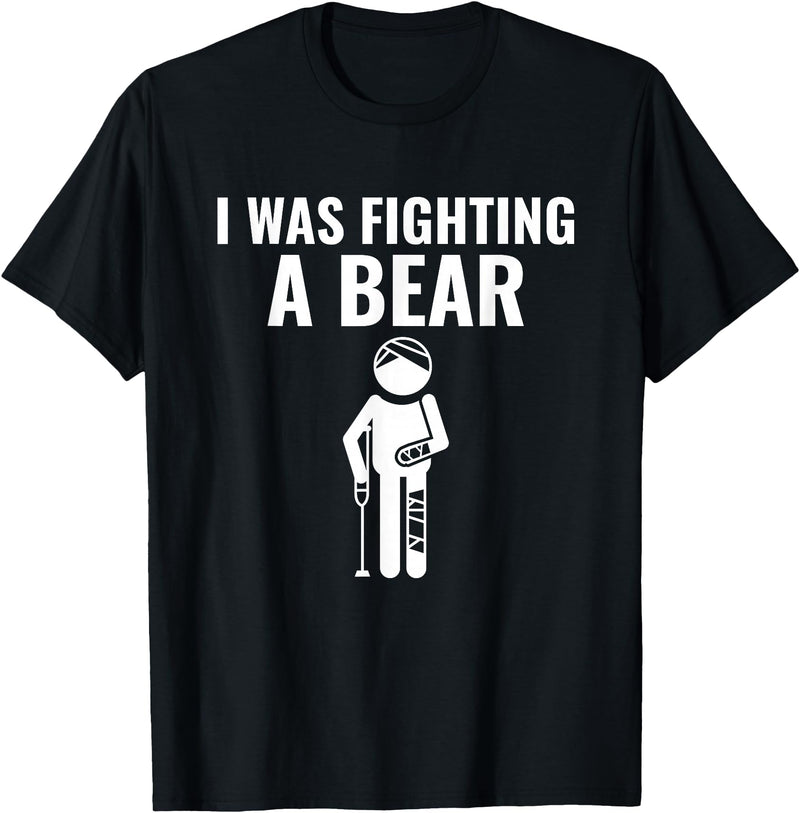 Handicap PWD Amputee And Disabled Apparel I Fought A Bear Handicap Amputee PWD Disabled T-Shirt - Black
